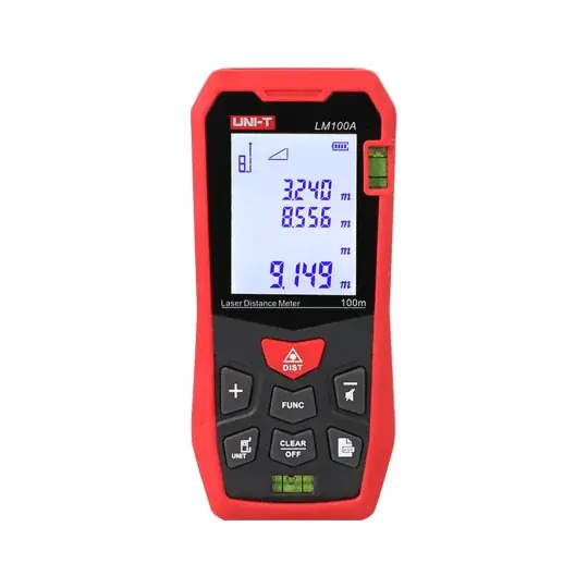Měřič vzdálenosti - 100m laserový dálkoměr - Uni-T LM100A Top Prodej