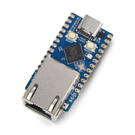 Poslední Šance RP2040-ETH Mini - deska s mikrokontrolérem RP2040 a síťovým modulem Ethernet - CH9120 - Waveshare 24082