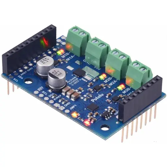 M3S550 - tříkanálový DC 22V/1,7A ovladač motoru - Arduino shield - sestavený - Pololu 5068 Super Cena
