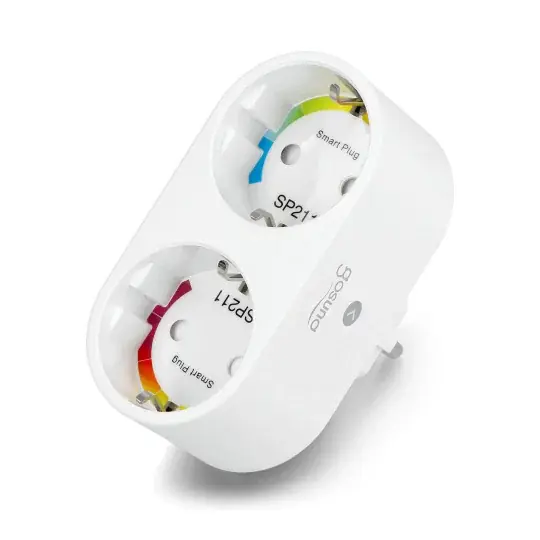 Tuya - dvojitá WiFi chytrá zásuvka s měřením energie - 3500W - bílá - Gosund SP211 Nejprodávanější