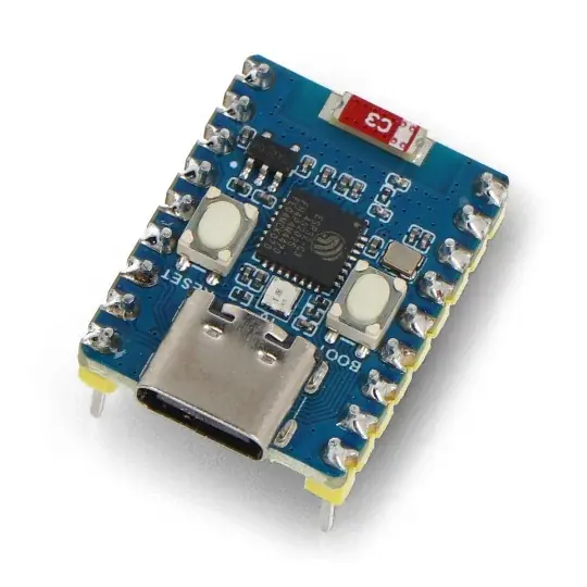 ESP32-C3-Zero-M - Vývojová deska pro WiFi/Bluetooth - s konektory - ESP32-C3FN4 - Waveshare 25532 Sleva