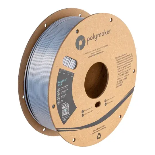 Nakupujte Hned Polymaker vlákna PolyLite Silk PLA 1,75mm, 1kg - Stříbrný