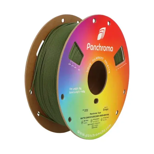 Nejlepší Cena Filament Polymaker Panchroma PLA Dual Camouflage 1,75 mm 1 kg - tmavě zeleno-hnědý