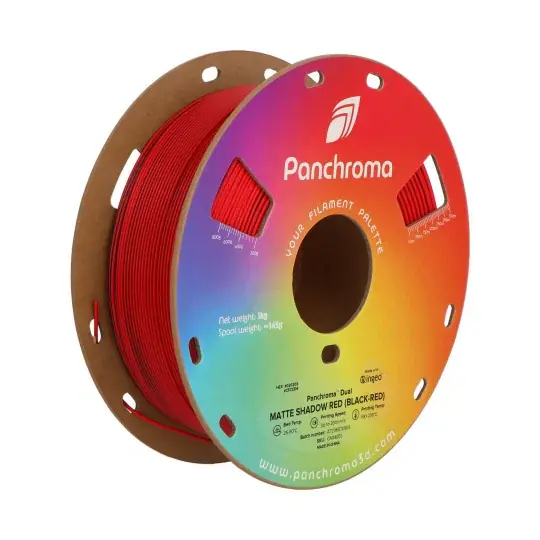 Expresní Doručení Filament Polymaker Panchroma PLA Dual Shadow Red 1,75 mm 1 kg - černo-červený