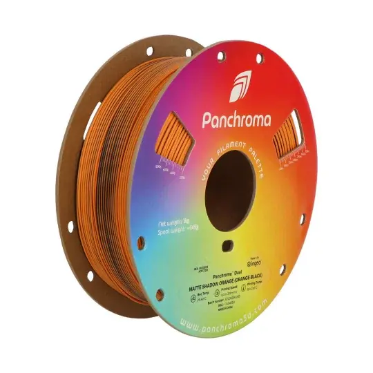 Akční Cena Filament Polymaker Panchroma PLA Dual Shadow Orange 1,75 mm 1 kg - oranžovo-černý