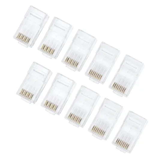 Novinka Síťová zástrčka RJ45 kat. 6 pro kabel - 10 ks.