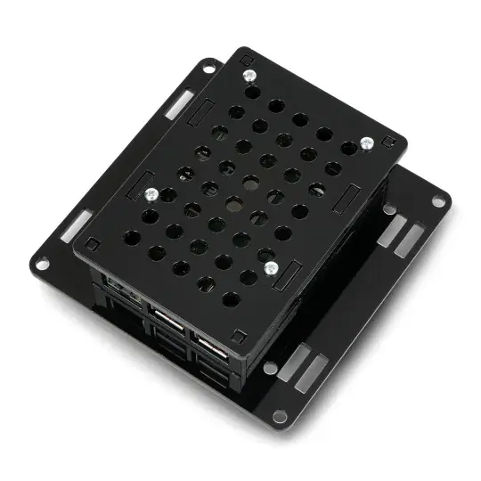 Pouzdro pro Raspberry Pi 5 Vesa v2 pro montáž na monitor - černé Levný