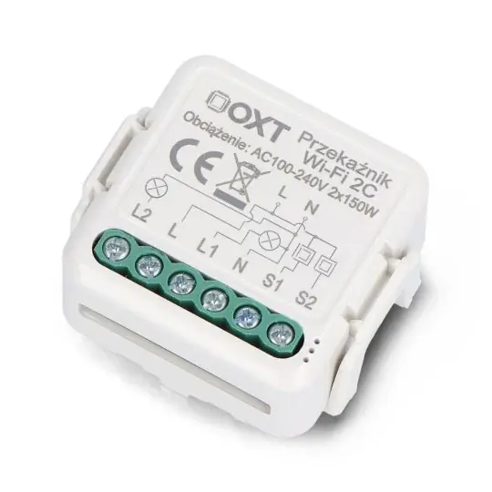 Cenový Hit Tuya - dvoukanálové mini relé - WiFi - aplikace pro Android/iOS - OXT T222