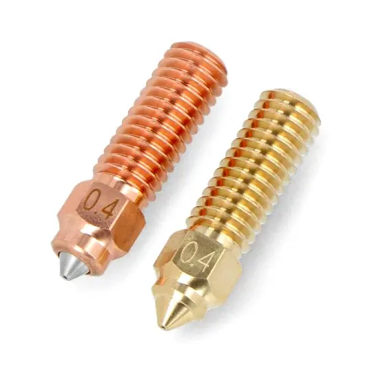 Jen Po Omezenou Doba Sada 0,4mm trysek M6 pro 3D tiskárny Creality - 1,75mm filament - kalená ocel a mosaz
