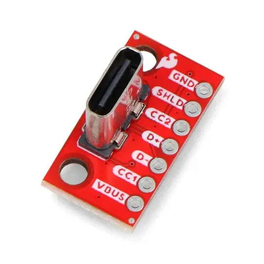 Aktuální Modul se zásuvkou USB typu C - vertikální konektor - SparkFun BOB-23055