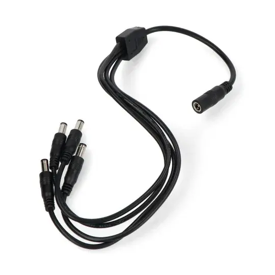Bezpečná Platba DC rozbočovač 5,5/2,1 mm - 4 piny - 2,5 A/zástrčka