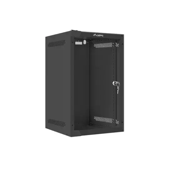 Závěsná racková instalační skříň - 10'' 9U 280x310mm - černá - Lanberg WF10-2309-10B Vysoce Kvalitní