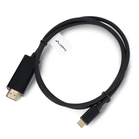USB C - HDMI 4K kabel - 1m - Lanberg CA-CMHD-10CU-0010-BK Značkový