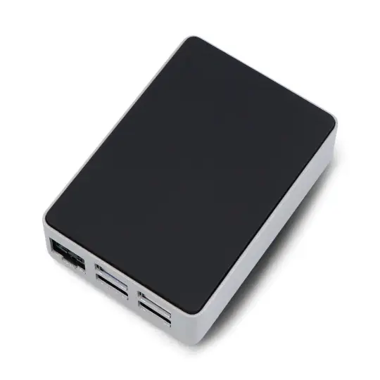 Pouze Dnes Pouzdro pro Raspberry Pi 5 - hliník - stříbrná a černá - Flirc