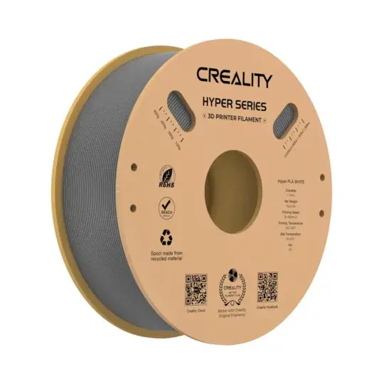 Creality Hyper PLA vlákno 1,75mm 1kg - Šedé Expresní Doručení