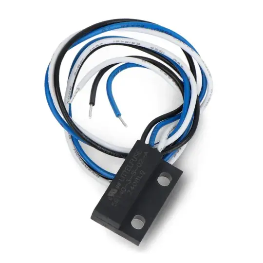 Ověřený SPDT magnetický senzor otevření dveří/oken - jazýčkový spínač - Littelfuse 59140-3-S-02-A