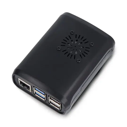 Výhodná Nabídka Pouzdro pro Raspberry Pi 5 s ventilátorem a chladiči - ABS - černé