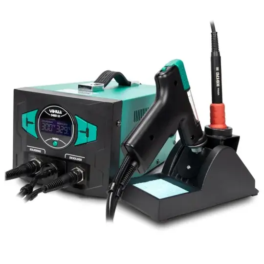 Yihua 948D-III 2-v-1 odpájecí a hrotová pájecí stanice s kompresorem - 290W Nejlepší Volba
