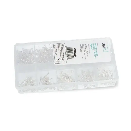 Top Prodej Zestaw diod LED 3mm i 5mm - 2V-2,2V - 300szt. + organizer