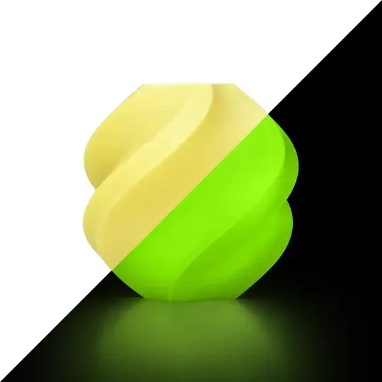 Aktuální Bambu Lab PLA Žhavící vlákno 1,75 mm 1 kg - součástí balení s opakovaně použitelnou cívkou - Žlutá Glow
