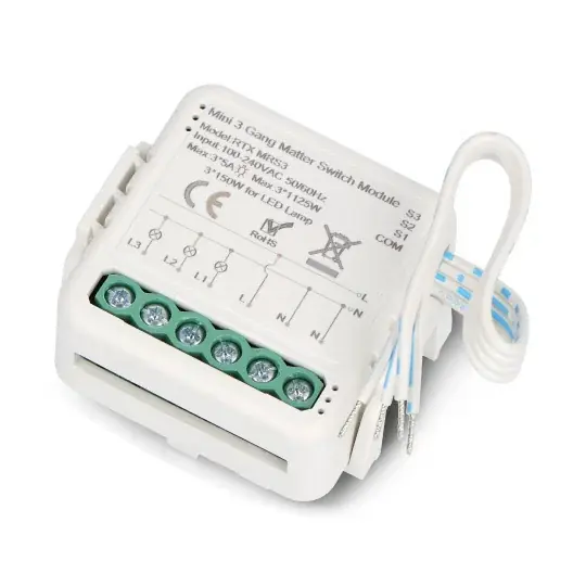 Expresní Doručení 3kanálové 5A zapuštěné relé - WiFi - Záležitost - Aplikace pro Android/iOS - RTX MRS3