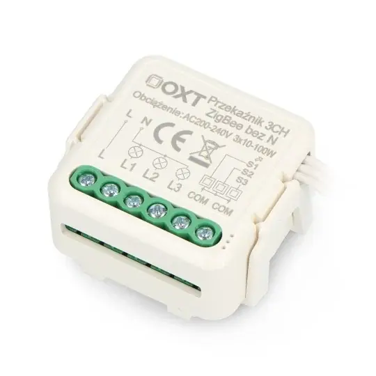 Nízká Cena Tuya - 3kanálové mini relé bez N - ZigBee - Aplikace pro Android/iOS - OXT SWTZ33