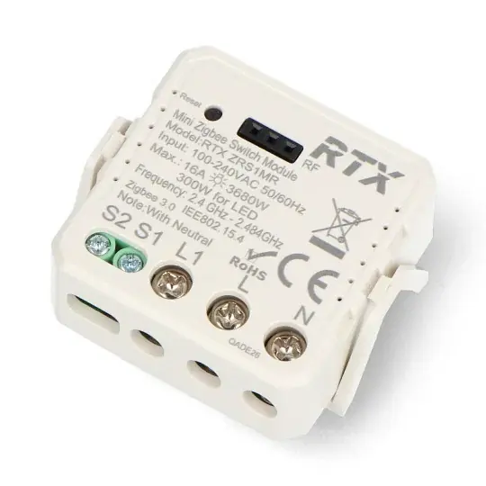 Rychlé Dodání Tuya - jednokanálové mini relé 16A - ZigBee - Aplikace pro Android/iOS - RTX ZRS1M