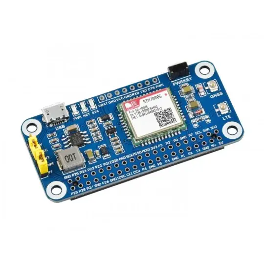 Omezená Nabídka NB-IoT/Cat-M(eMTC)/GNSS HAT - SIM7080G - štít pro Raspberry Pi - Waveshare 17693