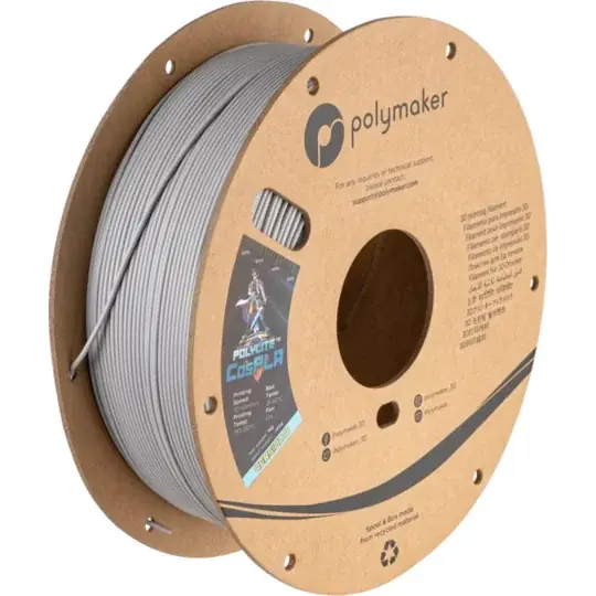 Rychlé Dodání Polymaker PolyLite CosPLA verze A 1,75 mm 1 kg - Snadno brousitelný - Šedý