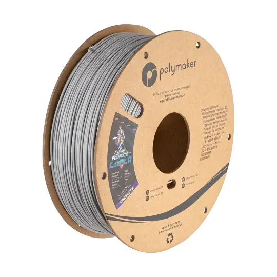 Polymaker vláken PolyLite CosPLA verze B 1,75 mm 1 kg - Odolnější - Šedá Sleva