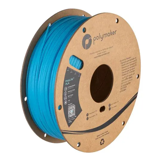 Polymaker vlákna PolyLite Luminous PLA 1,75 mm 1 kg - Modrá Víkendová Akce