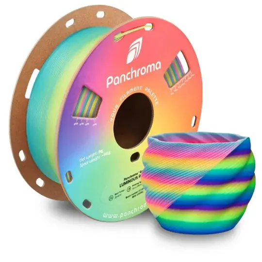 Polymaker vlákna PolyLite Luminous PLA 1,75 mm 1 kg - Rainbow Omezená Nabídka