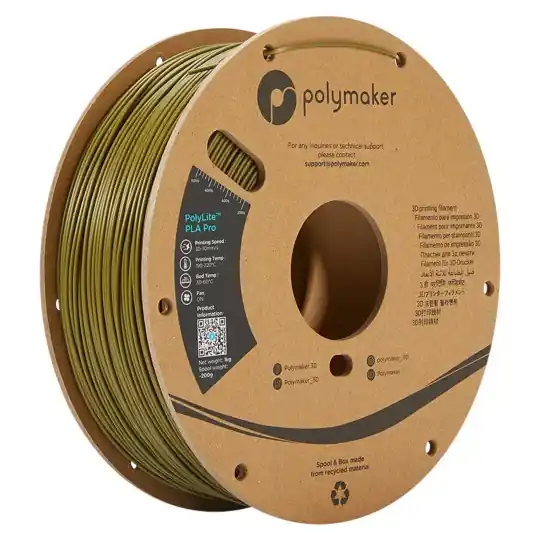 Polymaker vlákna PolyLite PLA Pro 1,75 mm 1 kg - Army Green Aktuální