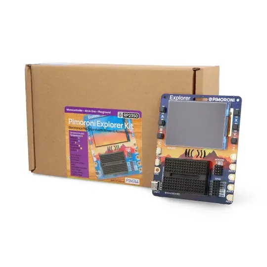 Must-Have PiMoroni Explorer - vývojová deska s modulem RP2350B a 2,8'' LCD displejem + příslušenství - PiMoroni PIM744