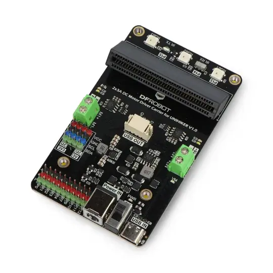 Nosná deska ovladače motoru - 2x3A DC ovladač motoru - rozšíření pro UNIHIKER - DFRobot DFR1136 Autentický