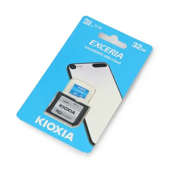 Kioxia Exceria G1 microSD paměťová karta 32GB 100MB/s UHS-I třída U3 V30 s adaptérem Značkový
