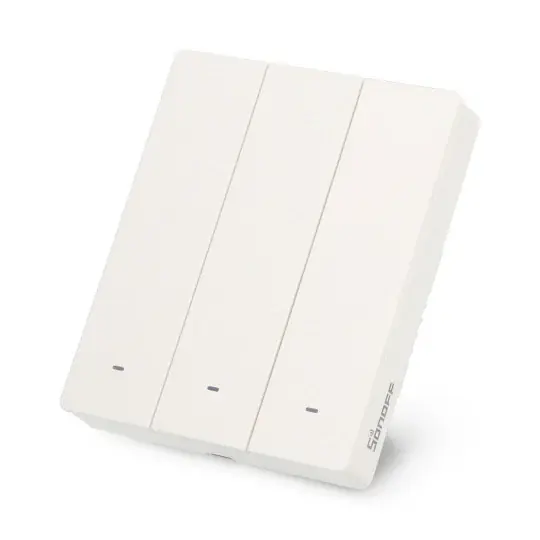 Sonoff M5-3C-80W - Chytrý nástěnný vypínač WiFi/Matter - 3kanálový - Bílý Top Prodej