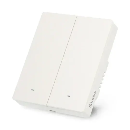 Sonoff M5-2C-80W - Smart Wall Switch WiFi/Matter - 2-kanálový - Bílý Vrácení Zdarma