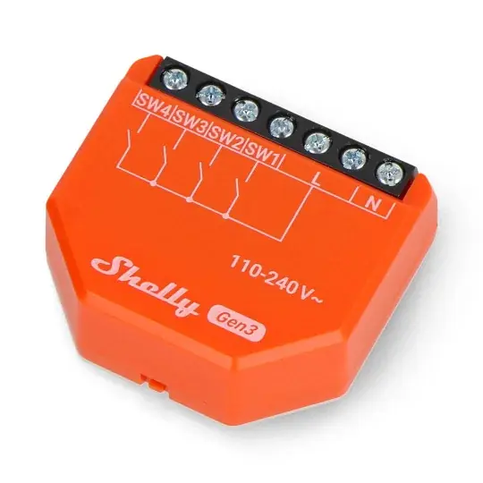 Koupit Online Shelly i4 Gen3 - 4kanálový WiFi ovladač scény