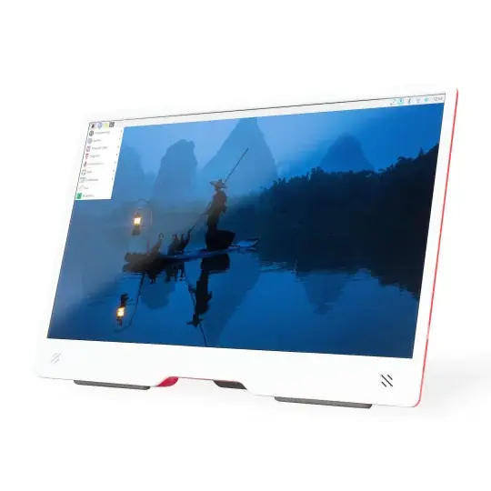 Monitor Raspberry Pi - IPS LCD obrazovka 15,6'' 1920x1080px HDMI + USB - červená a bílá Vysoce Kvalitní