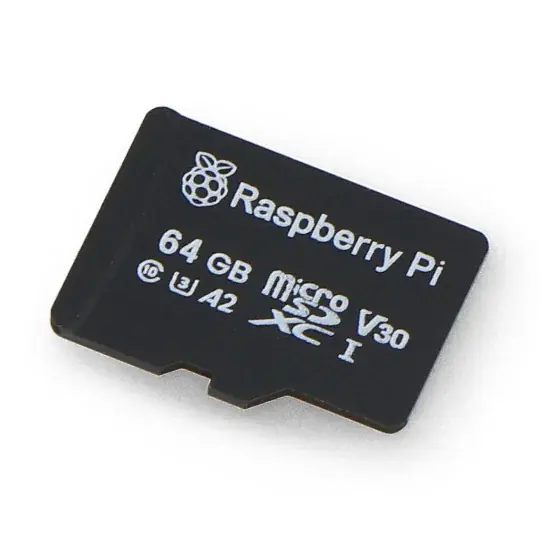 Paměťová karta Raspberry Pi microSD 64GB třídy A2 Vrácení Zdarma