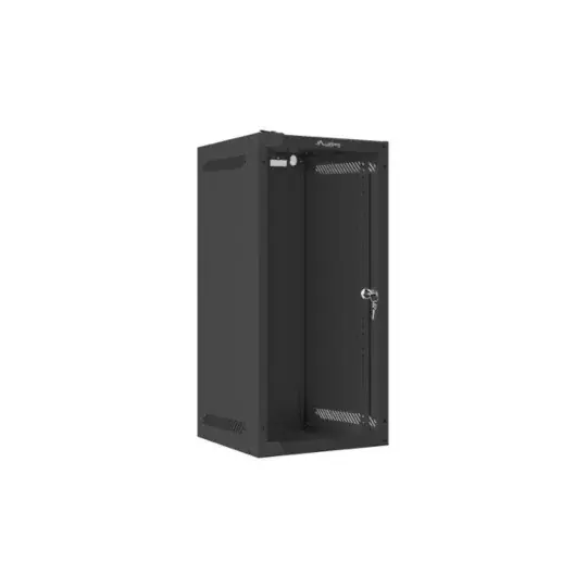 Závěsná racková instalační skříň - 10'' 12U 280x310mm - černá - Lanberg WF10-2312-10B Autentický