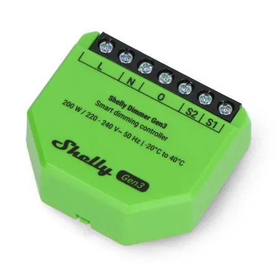 Shelly Dimmer Gen3 - Chytrý WiFi stmívač světel - Aplikace pro Android/iOS Top Prodej