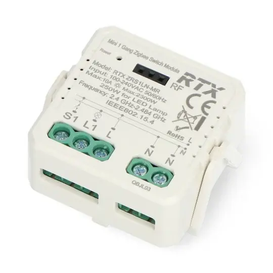 Odeslání Ihned Tuya - jednokanálové mini relé 10A - ZigBee - aplikace pro Android/iOS - RTX ZRS1LN-MR