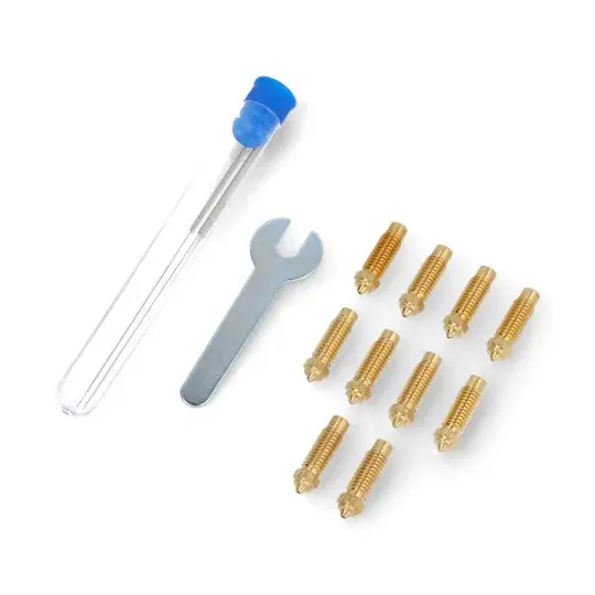 Akce Sada trysek 0,4 mm/0,6 mm/0,8 mm/1 mm pro 3D tiskárny Elegoo Neptune 4 Plus/4 Max - mosaz