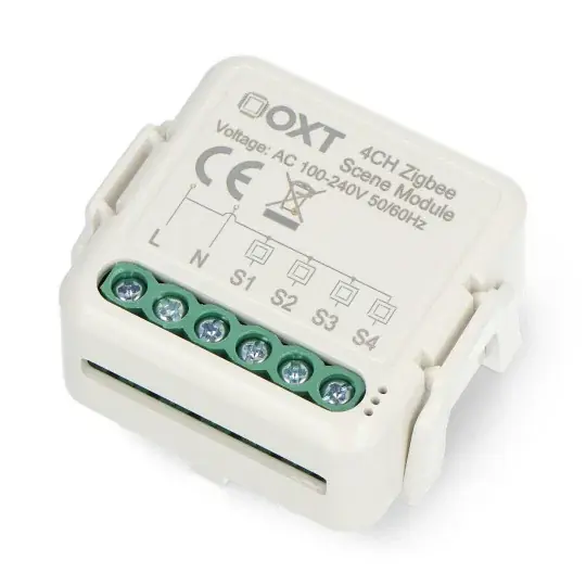 Tuya - 4kanálový mini ZigBee ovladač scén - 12 akcí - 230V - OXT T254 Aktuální