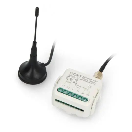 Tuya - jednokanálový WiFi ovladač brány s anténou a senzorem - aplikace pro Android/iOS - OXT T211G Autentický