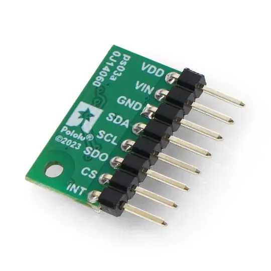 Oblíbený LPS22DF - senzor tlaku a výšky 126kPa - I2C/I3C/SPI - 1,8-5,5V - Pololu 2898 - pájené konektory
