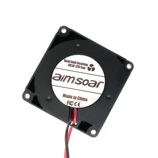 Turbínový ventilátor 12V 40x40x10mm - s dvojitým kuličkovým ložiskem - Aimsoar AM006-E Nejlepší Cena