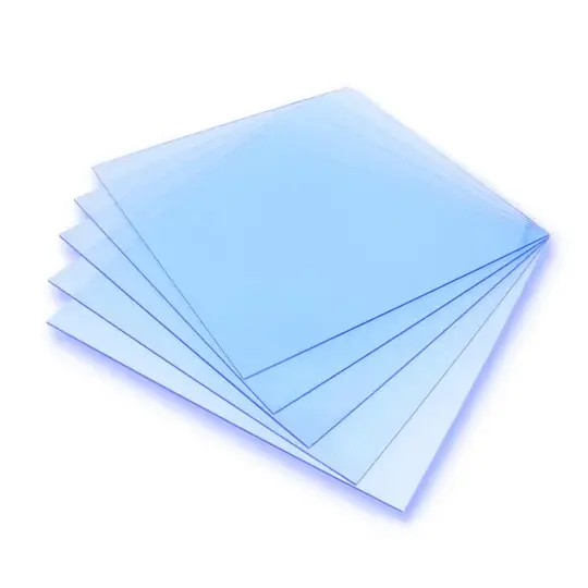 Fluorescenčně modré lité plexisklo - 3mm - 290x290mm - 5ks. Dokud Zásoby Vydrží